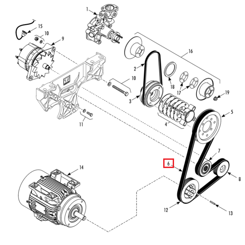 Belt 78-1876 for Thermo King Transport Refrigeration Precedent S-600 S-600DE S-600M S-610M C-600