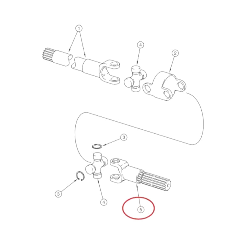 Drive Shaft 144463A1 for New Holland Loader U80C U80B U80 LV80