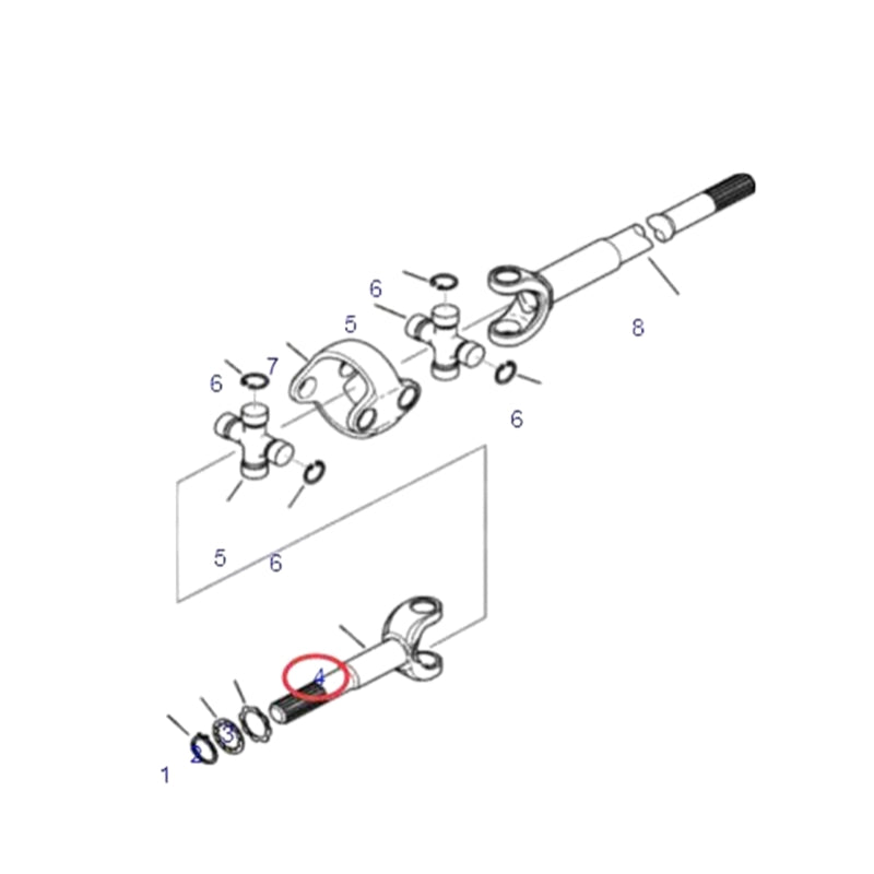 Drive Shaft CA0046254 for Komatsu Backhoe Loader WB142-5 WB91R-5 WB91R-5E0