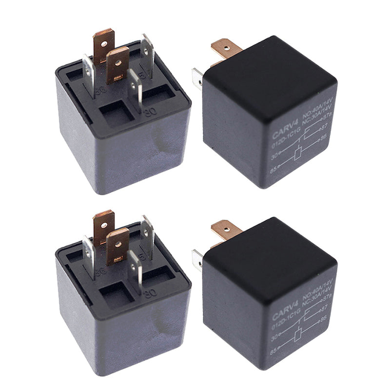 4 Pcs 12V Relay Switch 6679820 for Bobcat 463 553 751 753 763 773 863 864 873 883 963 A220 A300 A770