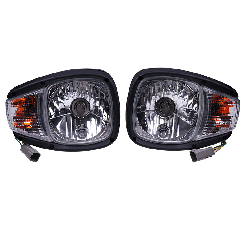 24V Left & Right Headlight 195-0190 195-0189 for Caterpillar CAT 236D 242D 246C 246D 256C 262C 262D 272C 272D