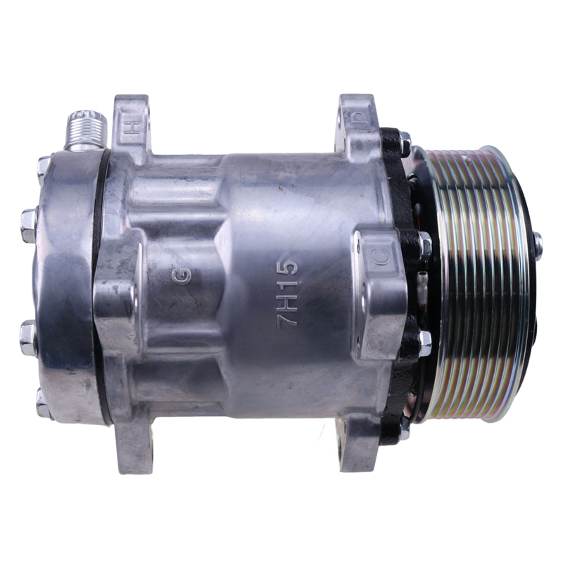 Sanden SD7H15 A/C Compressor 82016158 for Ford New Holland Tractor 8160 8340 8360 8560 TM115 TM120 TM125 TM130 TV140 TV145