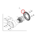 Sprocket 2055869 for John Deere Excavator 27D 30G 35D 35G