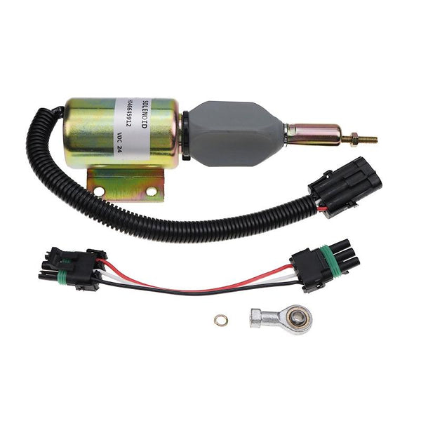 24V Fuel Shutdown Solenoid Valve for John Deere Excavator 120 160LC 200LC 230LC 230LCR 270LC Cummins 6CT