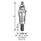 3 Pcs Glow Plug YM129795-77800 for Komatsu Engine 2D68E-3A 3D63-1A 3D72-2B 3D74E-3C Excavator PC12R-8 PC15R-8