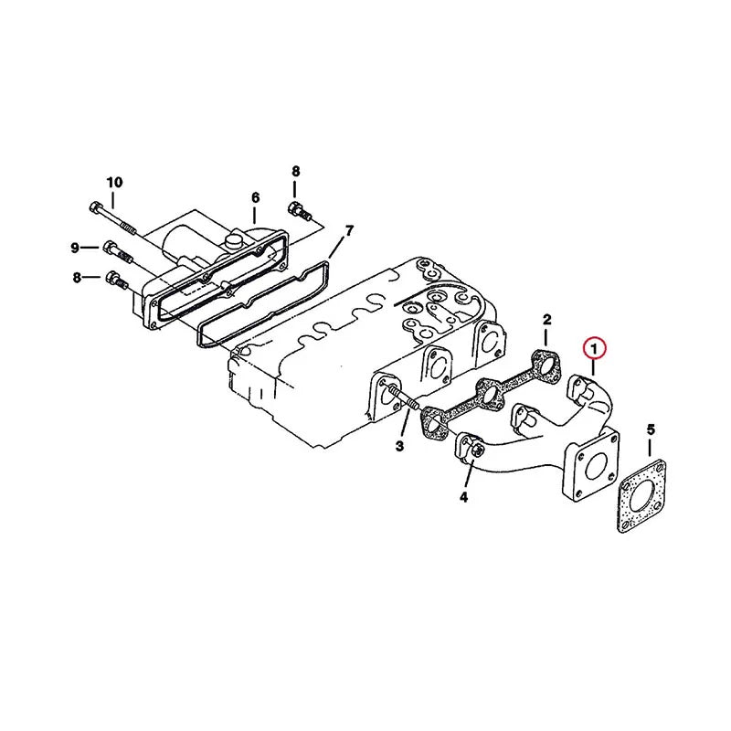 Exhaust Manifold 6672440 for Bobcat Daylight 6KW Light Tower 553 Skid Steer Loader